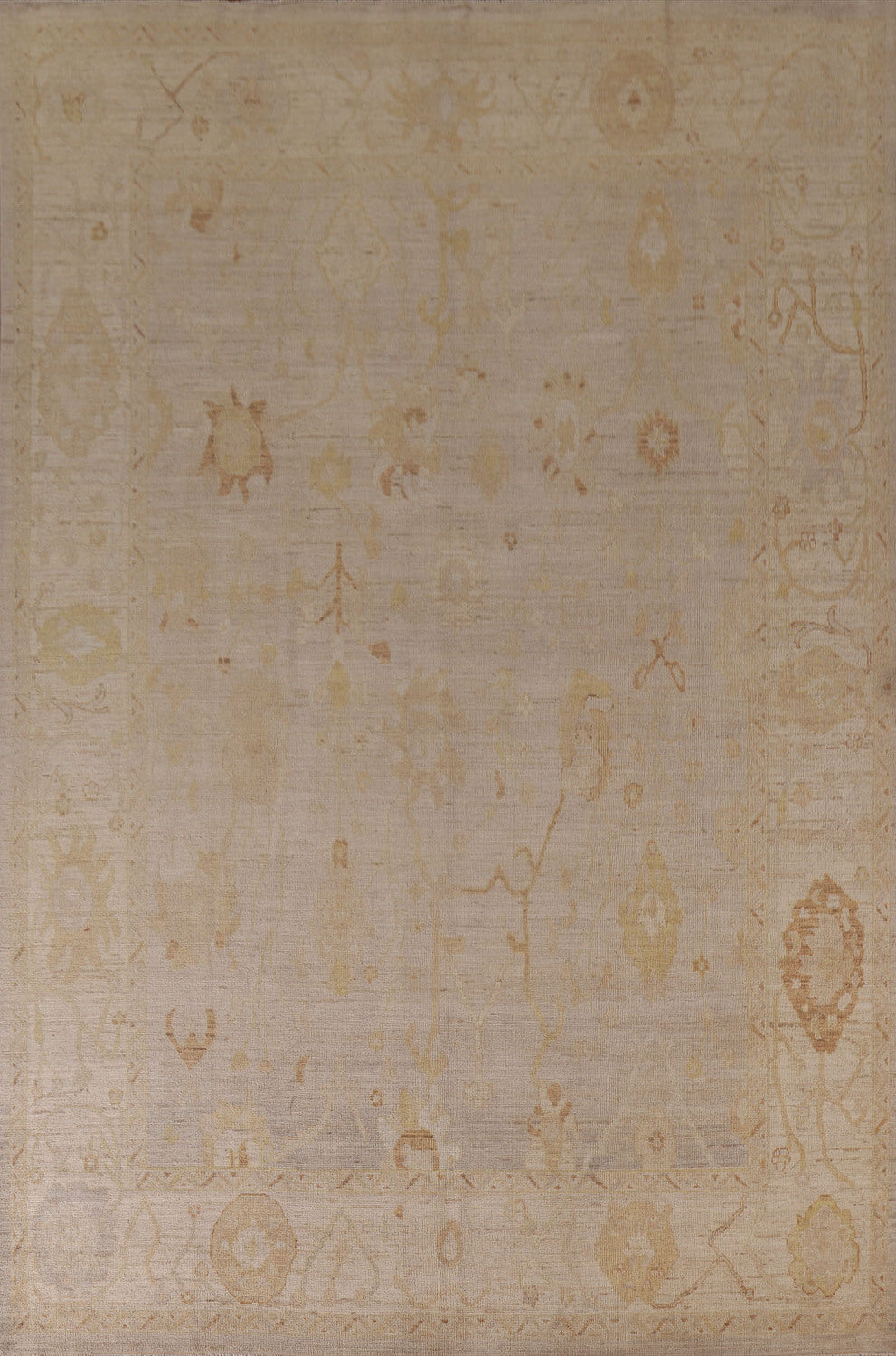 Vegetable Dye Oushak Turkish Area Rug 9x12