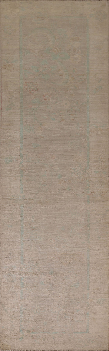 Vegetable Dye Oushak Oriental Runner Rug 3x12