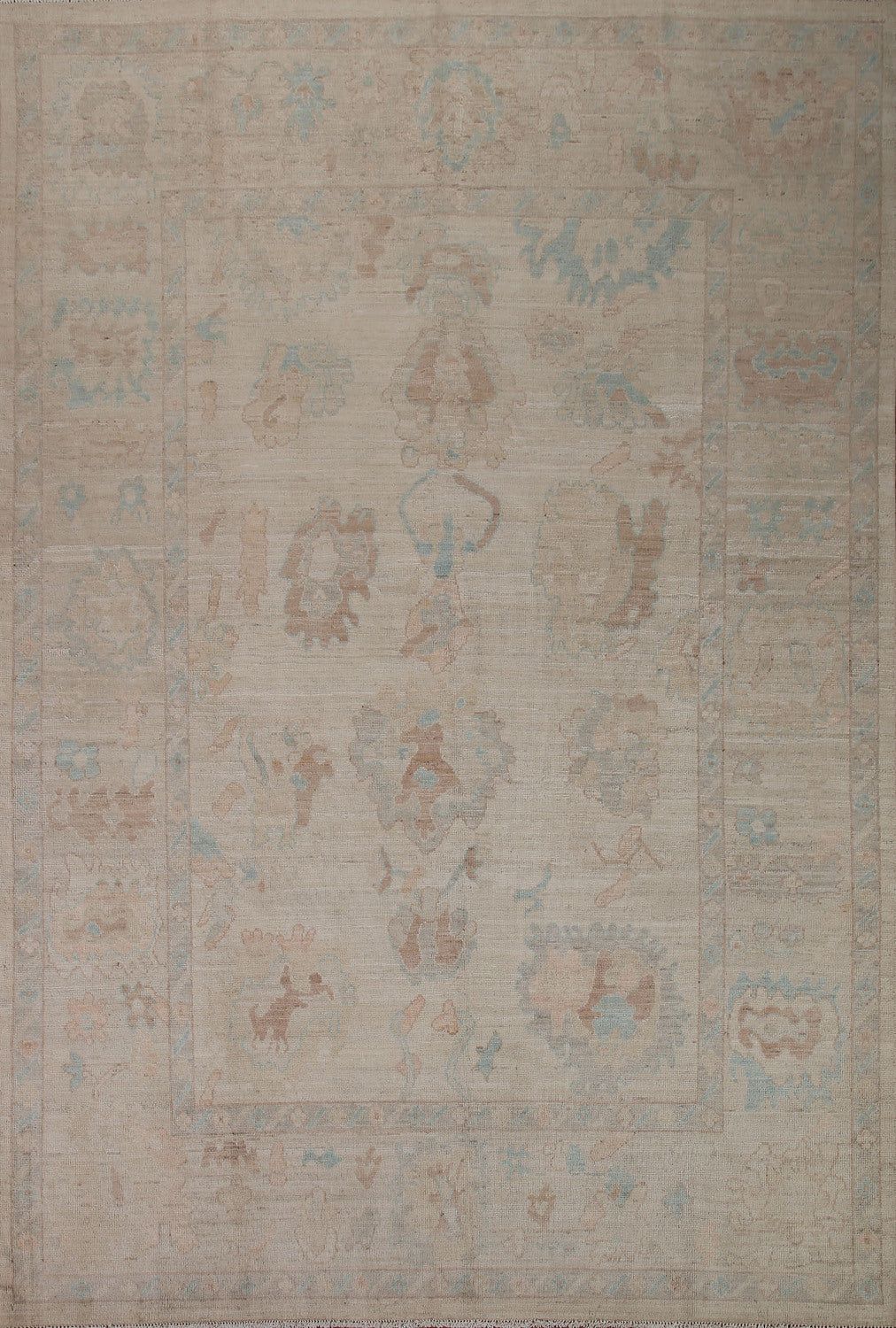 Vegetable Dye Oushak Oriental Area Rug 8x10