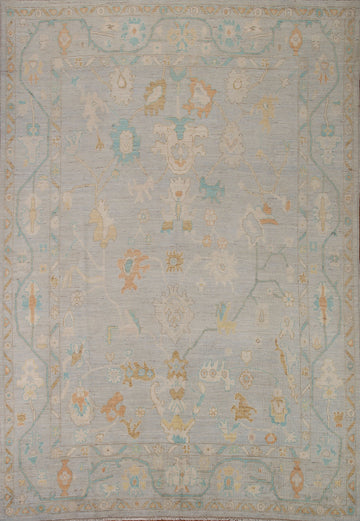 Floral Oushak Vegetable Dye Area Rug 8x10