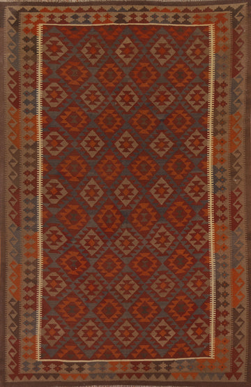 Multi-Color Kilim Oriental Area Rug 7x10