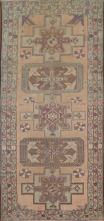Distressed Wool Ardebil Persian Area Rug 5x10