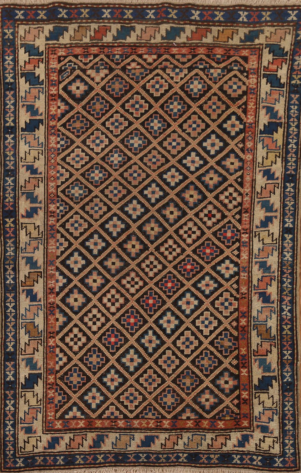 Pre-1900 Antique Vegetable Dye Shirvan Oriental Area Rug 3x5