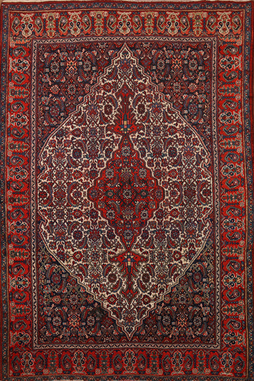 100% Vegetable Dye Antique Bibikabad Persian Area Rug 5x7