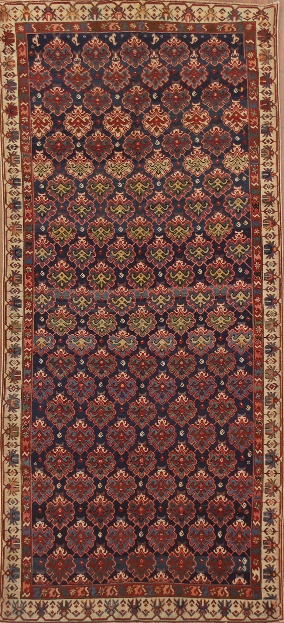 Pre-1900 Antique Vegetable Dye Kazak Oriental Area Rug 5x11