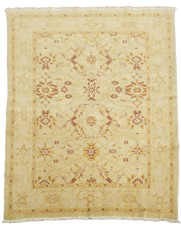 Elegant Traditional Peshawar Pakistan Rug with Subtle Floral Accents 6'x8'