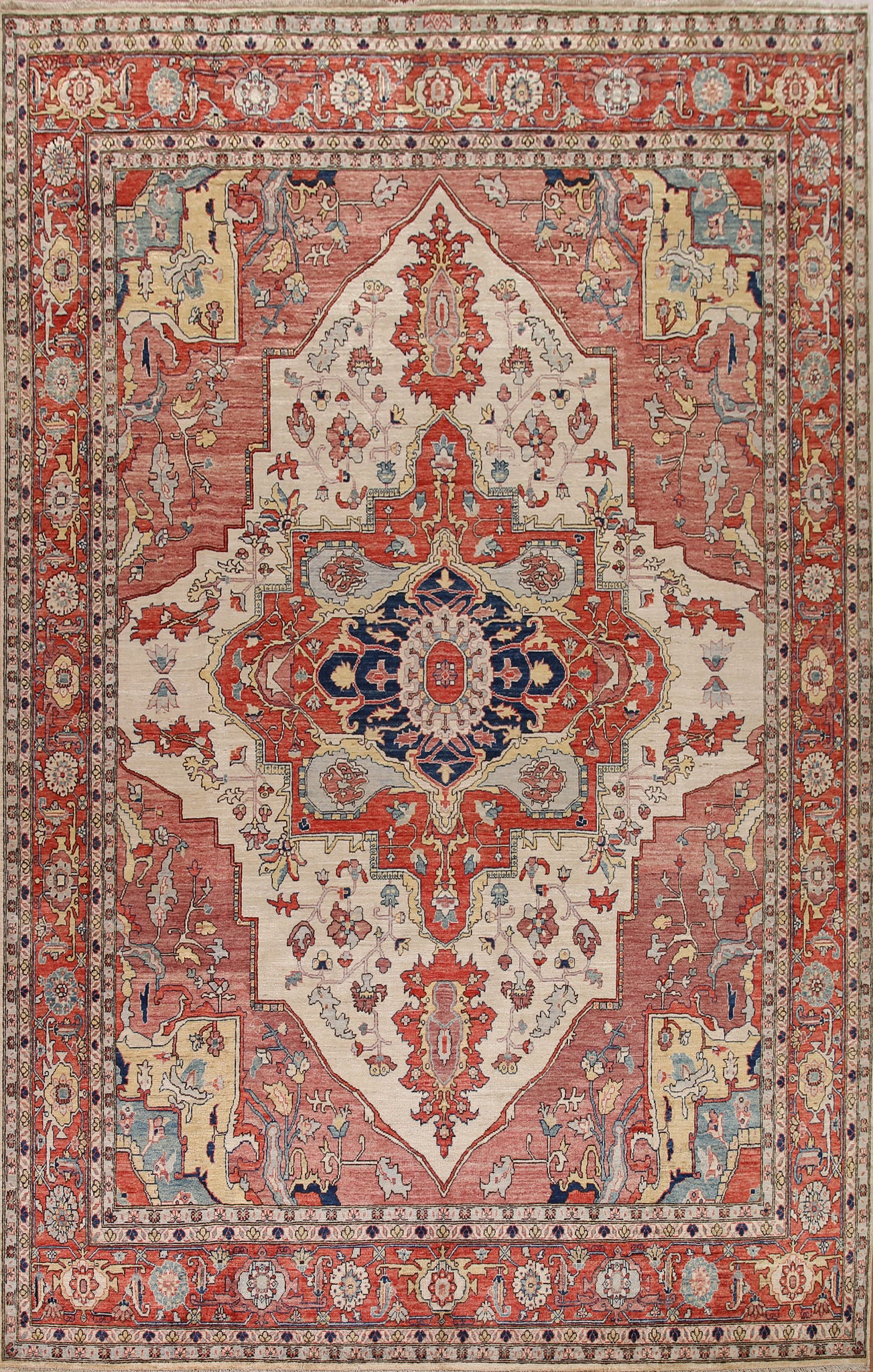 Vegetable Dye Heriz Serapi Persian Area Rug 9x12