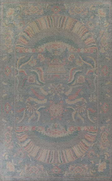 Vegetable Dye Oushak Turkish Large Rug 10x14