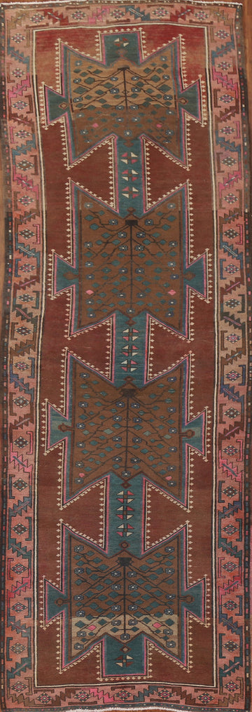 Geometric Ardebil Persian Runner Rug 4x13