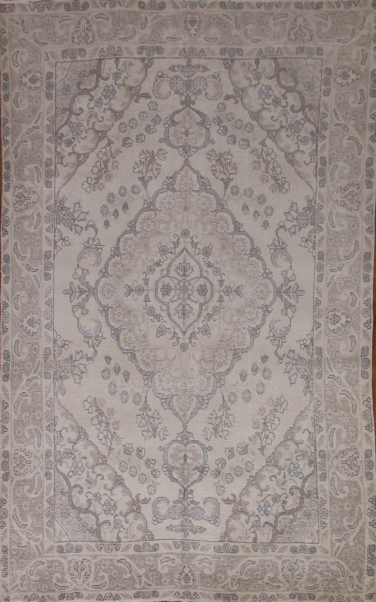 Distressed Tabriz Persian Area Rug 6x9