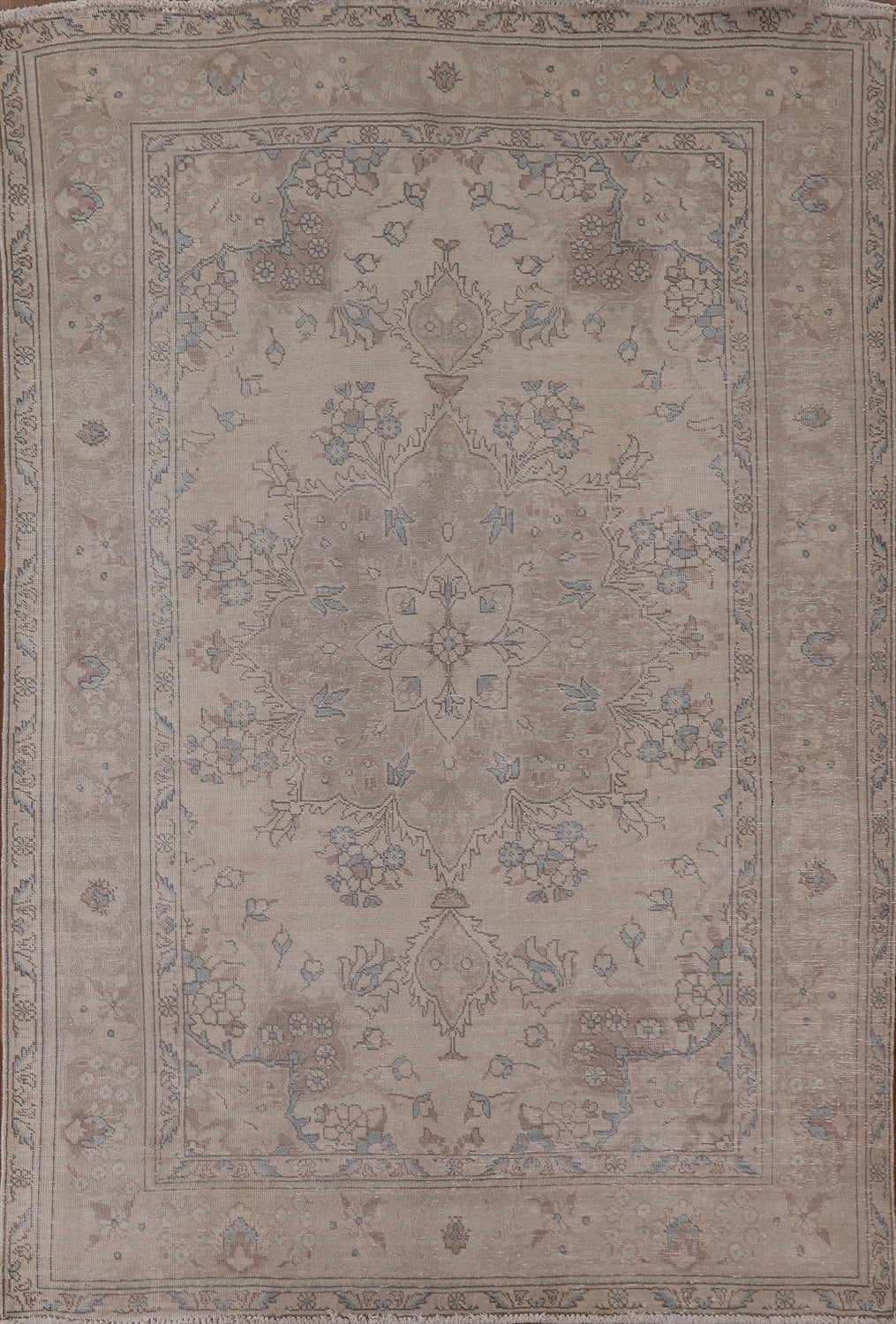 Distressed Tabriz Persian Area Rug 7x9