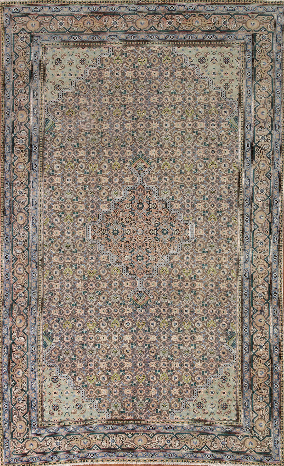 Geometric Tabriz Persian Area Rug 6x9