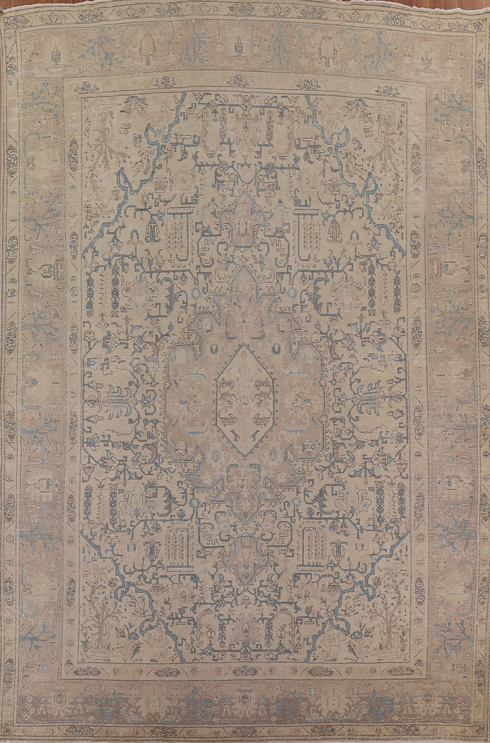 Geometric Tabriz Persian Area Rug 9x13