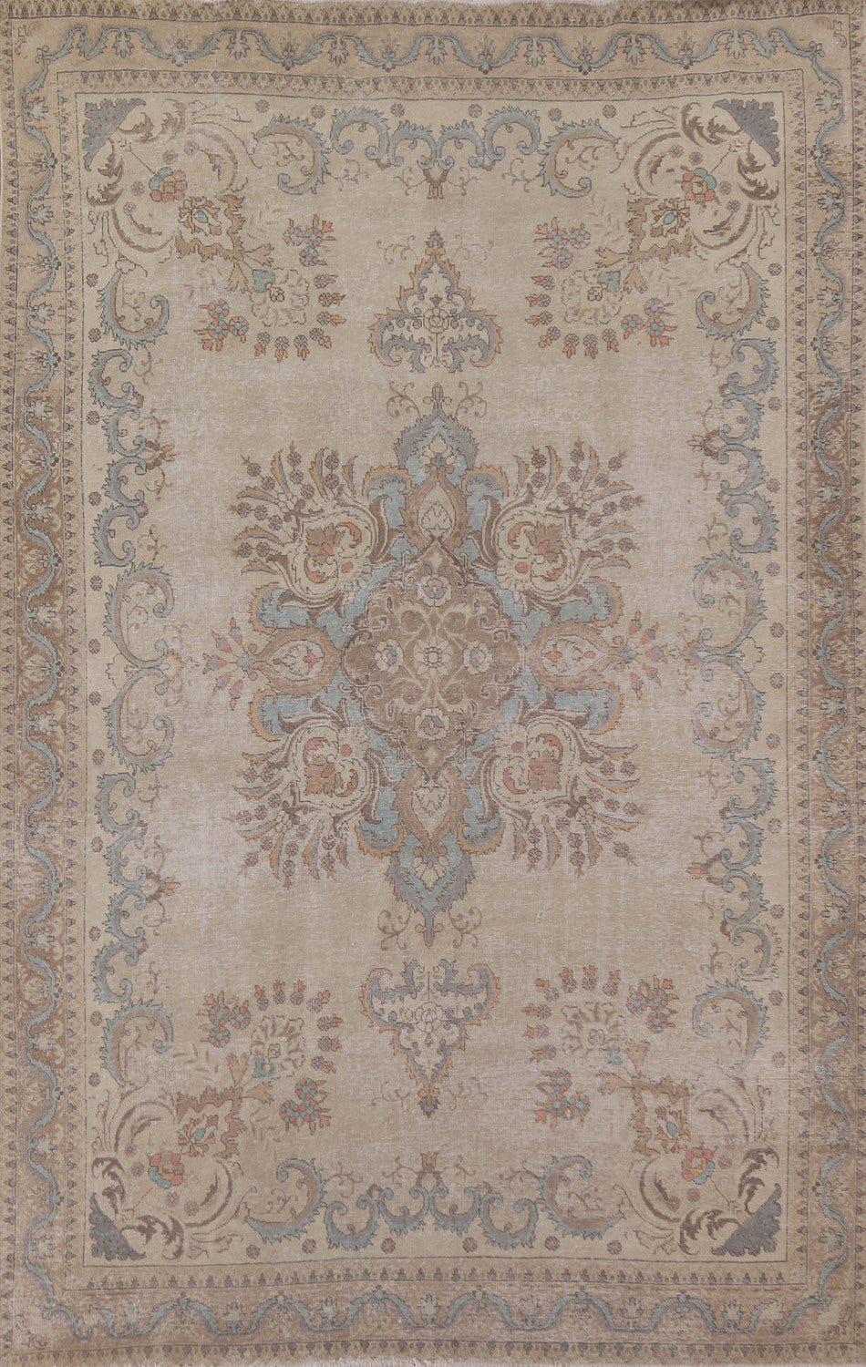 Distressed Tabriz Persian Area Rug 8x11