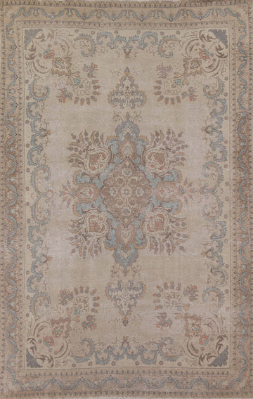 Distressed Tabriz Persian Area Rug 8x11