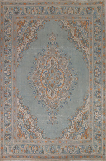Light Blue Tabriz Persian Area Rug 8x11