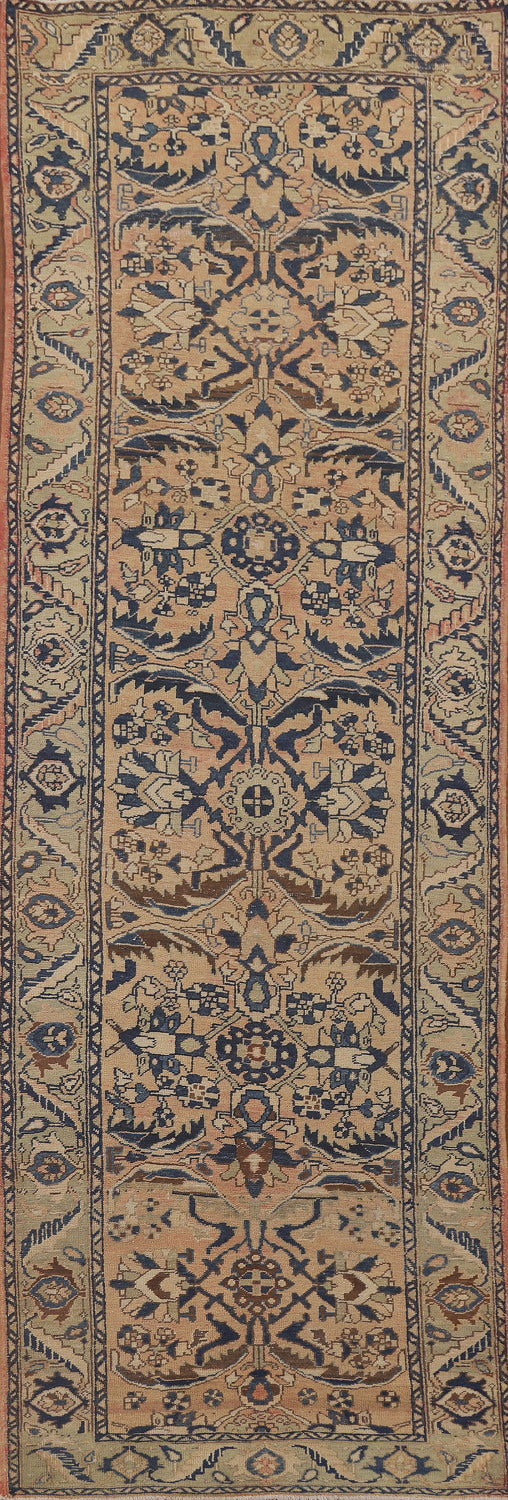 Vintage Heriz Persian Runner Rug 4x11