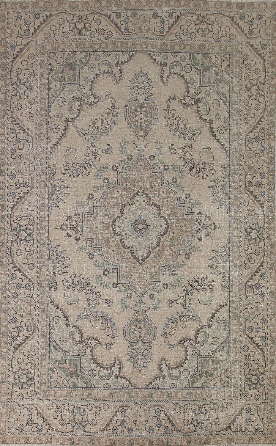Distressed Tabriz Persian Area Rug 6x9