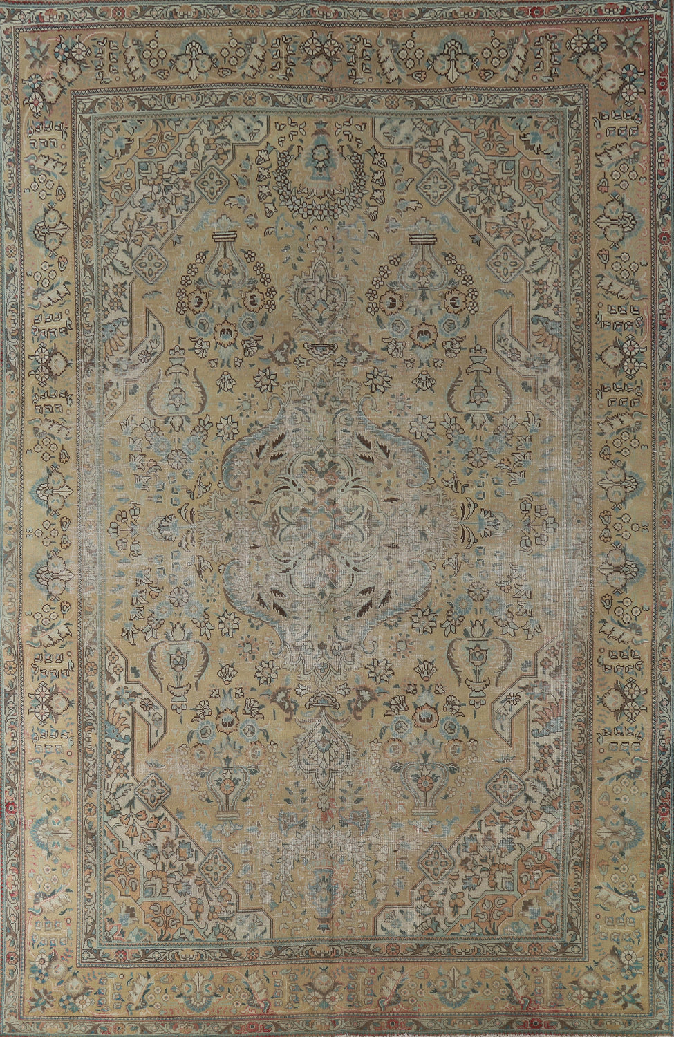 Vintage Tabriz Persian Area Rug 7x10