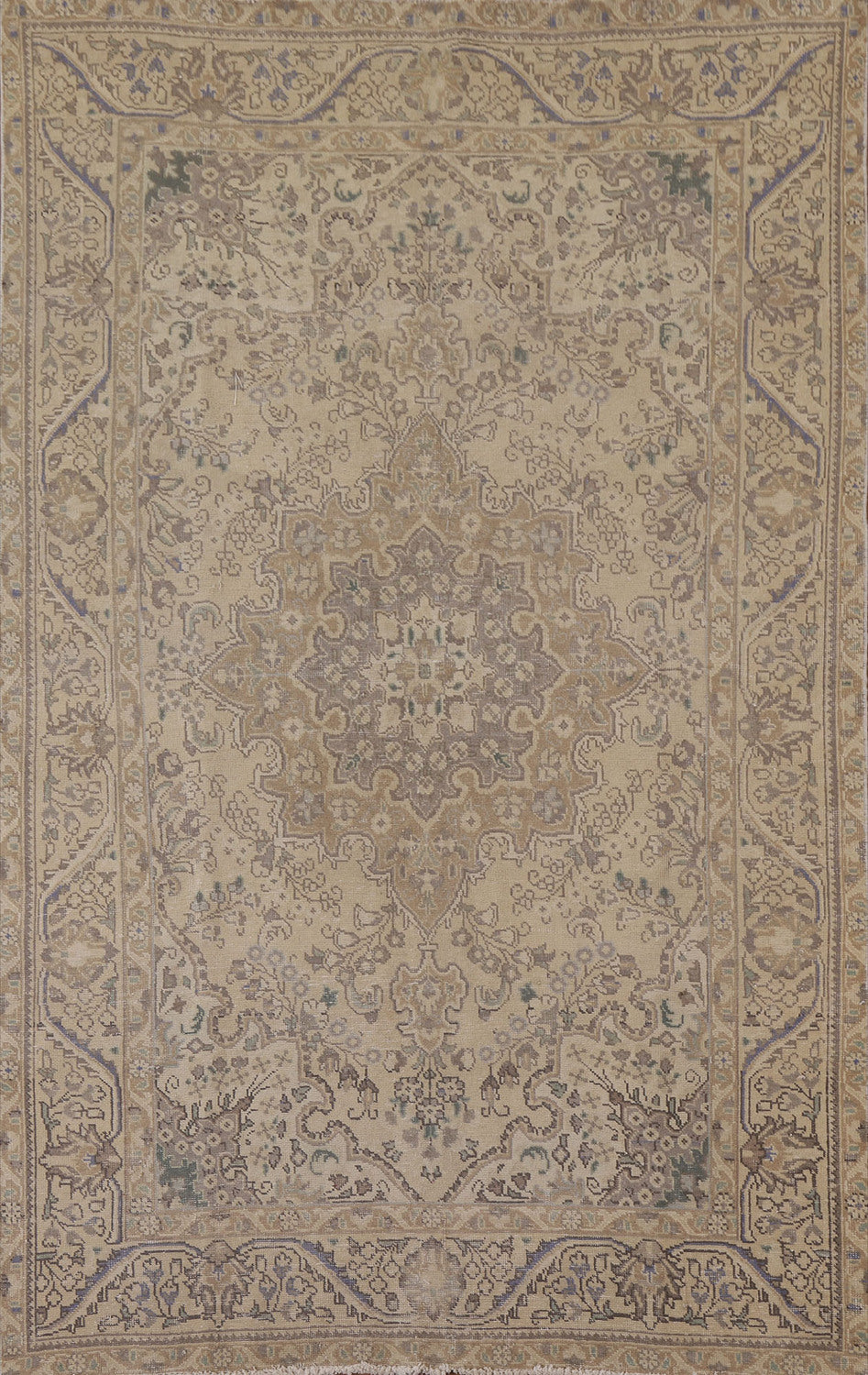 Hand-Knotted Wool Tabriz Persian Area Rug 6x9