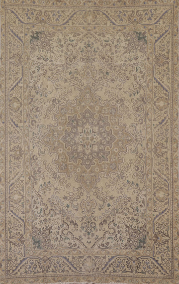 Hand-Knotted Wool Tabriz Persian Area Rug 6x9