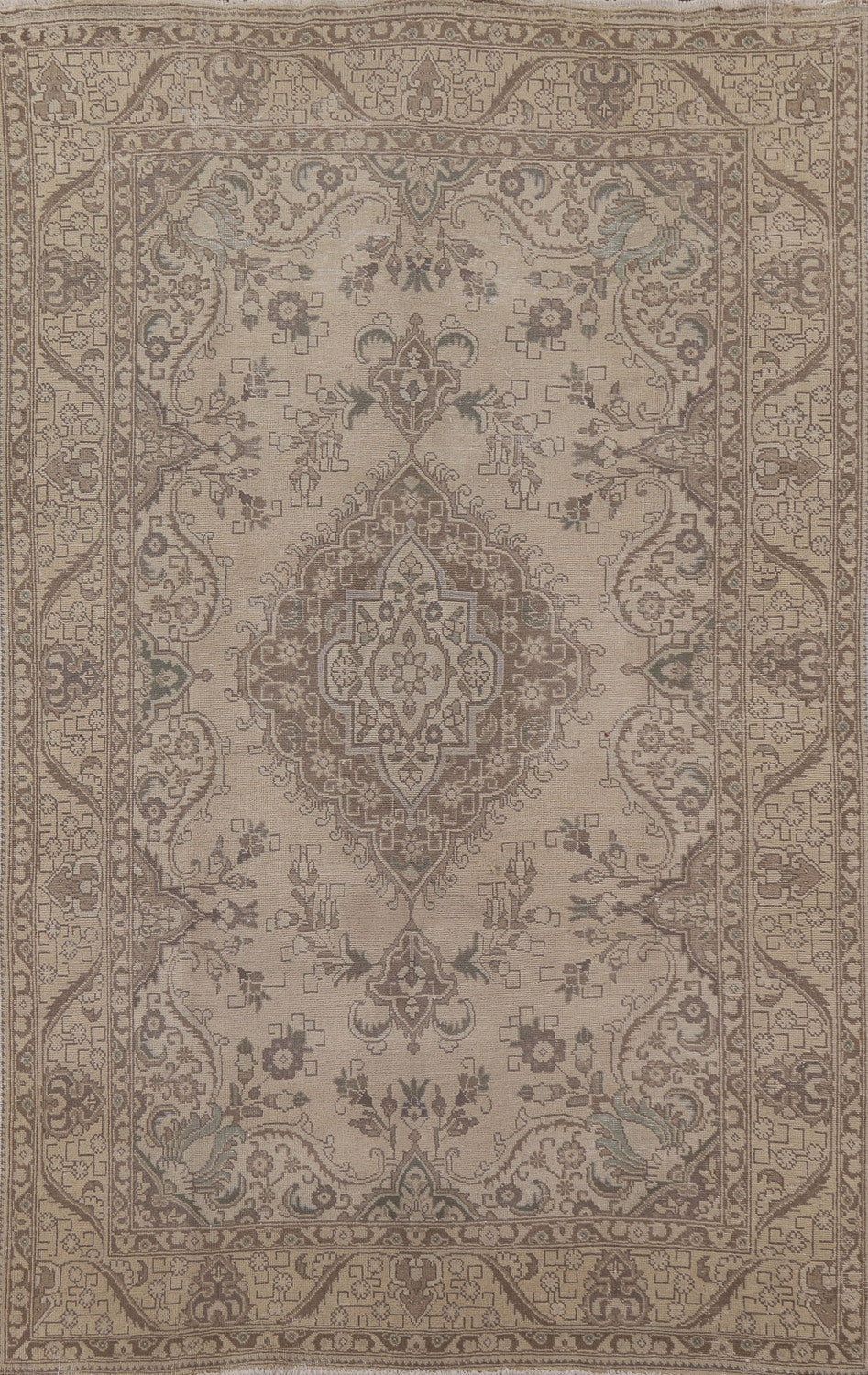 Wool Distressed Tabriz Persian Area Rug 6x9