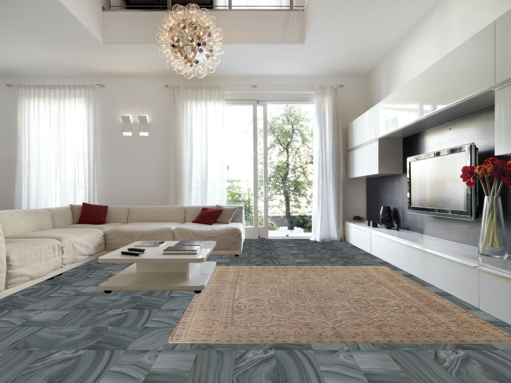 Geometric Tabriz Persian Area Rug 9x13