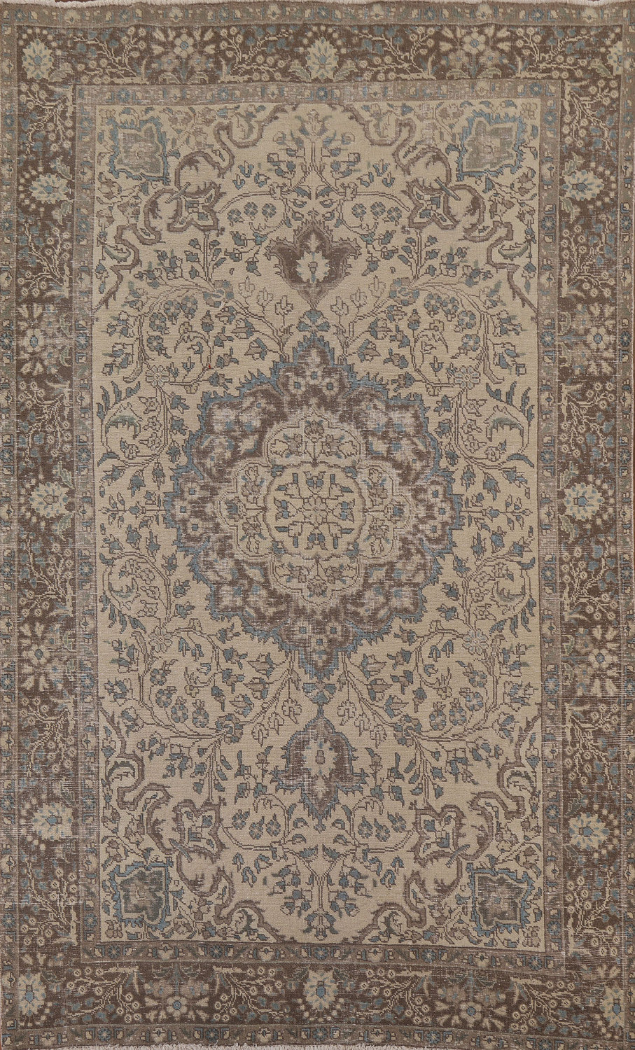 Distressed Tabriz Persian Area Rug 6x9