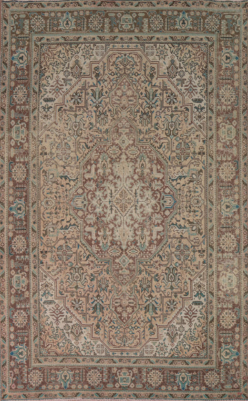 Geometric Tabriz Persian Area Rug 7x10