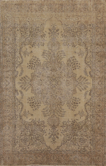 Distressed Tabriz Persian Area Rug 6x9