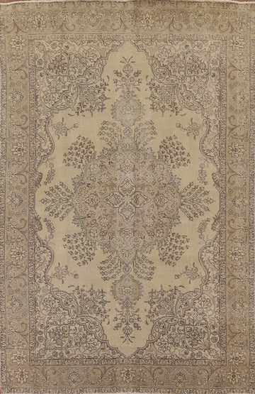 Distressed Tabriz Persian Area Rug 7x9