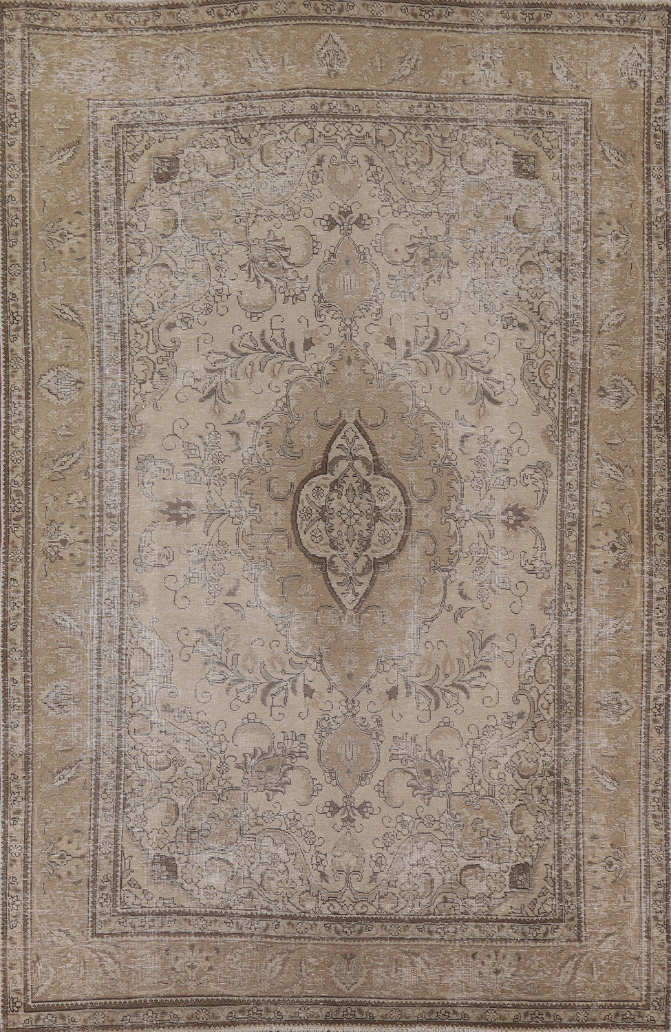 Distressed Tabriz Persian Area Rug 7x9