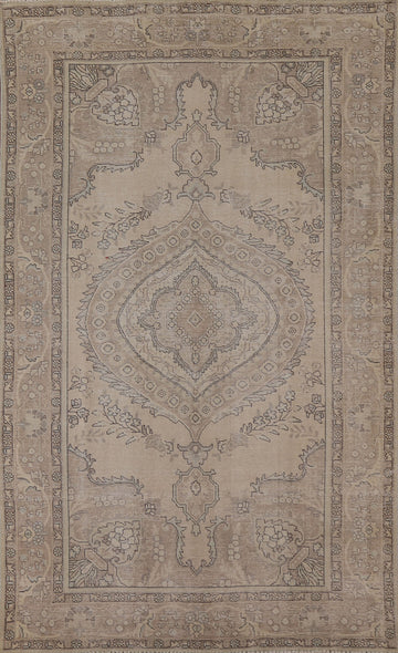 Distressed Tabriz Persian Area Rug 6x10