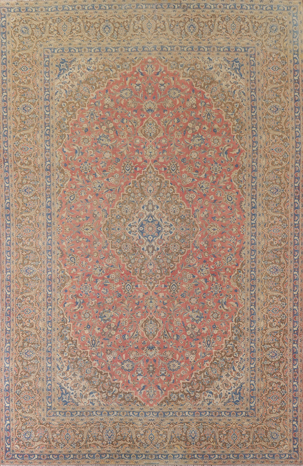 Traditional Kashan Persian Area Rug 9x13
