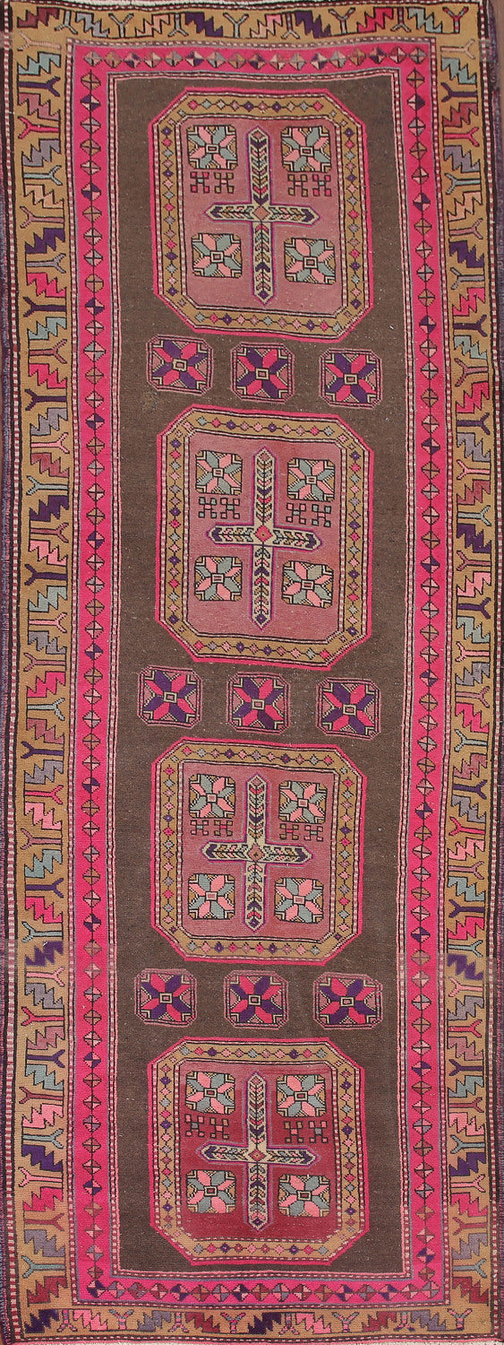 Geometric Ardebil Persian Runner Rug 4x11
