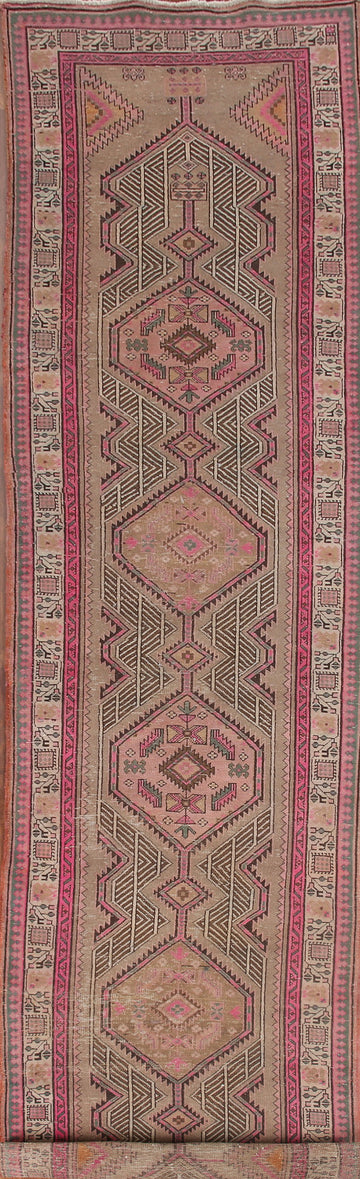 Geometric Ardebil Persian Runner Rug 4x15