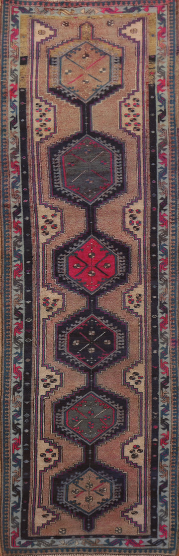 Geometric Ardebil Persian Runner Rug 4x13