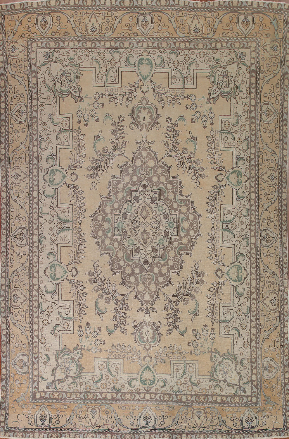 Geometric Tabriz Persian Area Rug 10x13