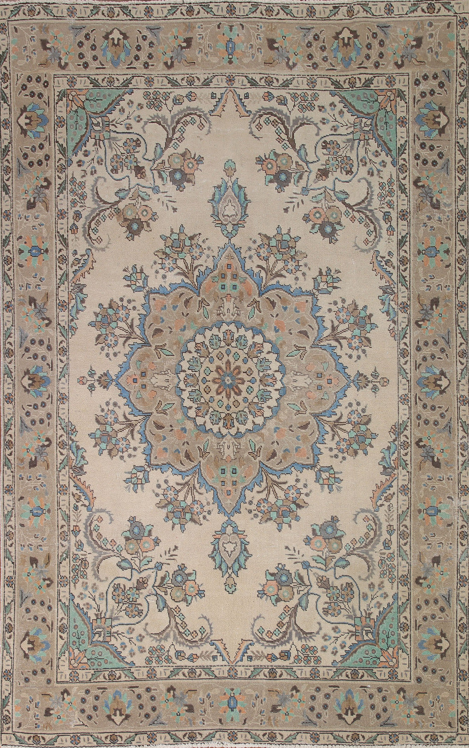 Vintage Tabriz Persian Area Rug 7x10