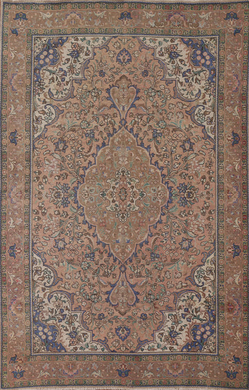 Handmade Wool Tabriz Persian Area Rug 6x9