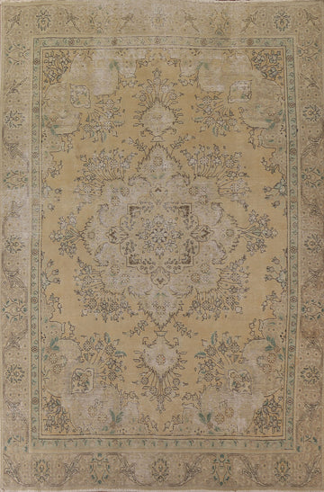 Geometric Tabriz Persian Area Rug 9x12
