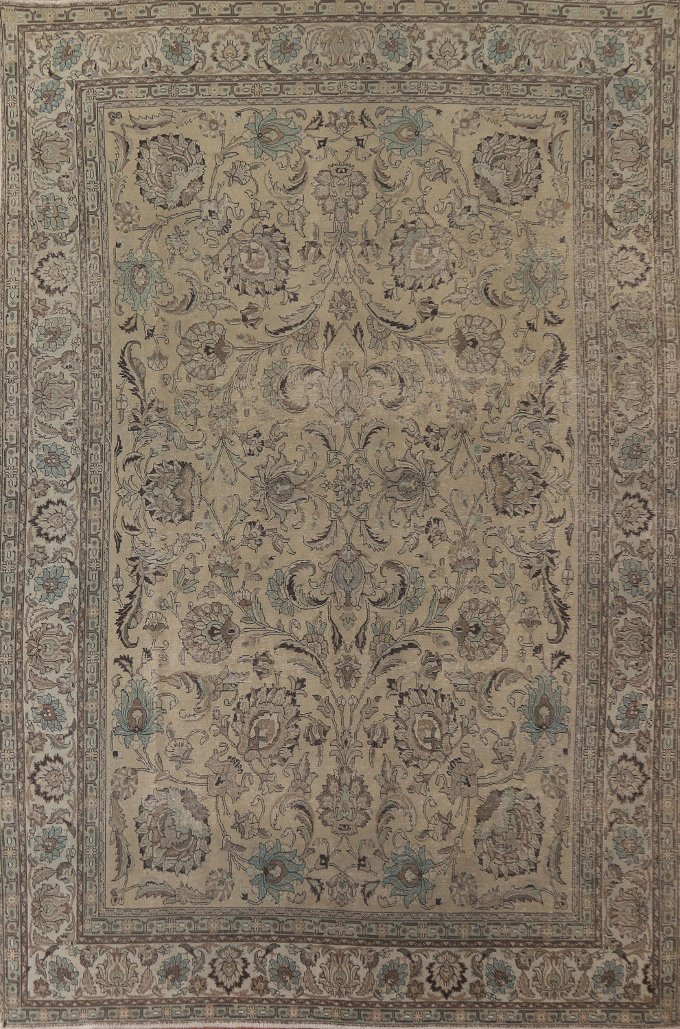 Distressed Tabriz Persian Area Rug 10x13