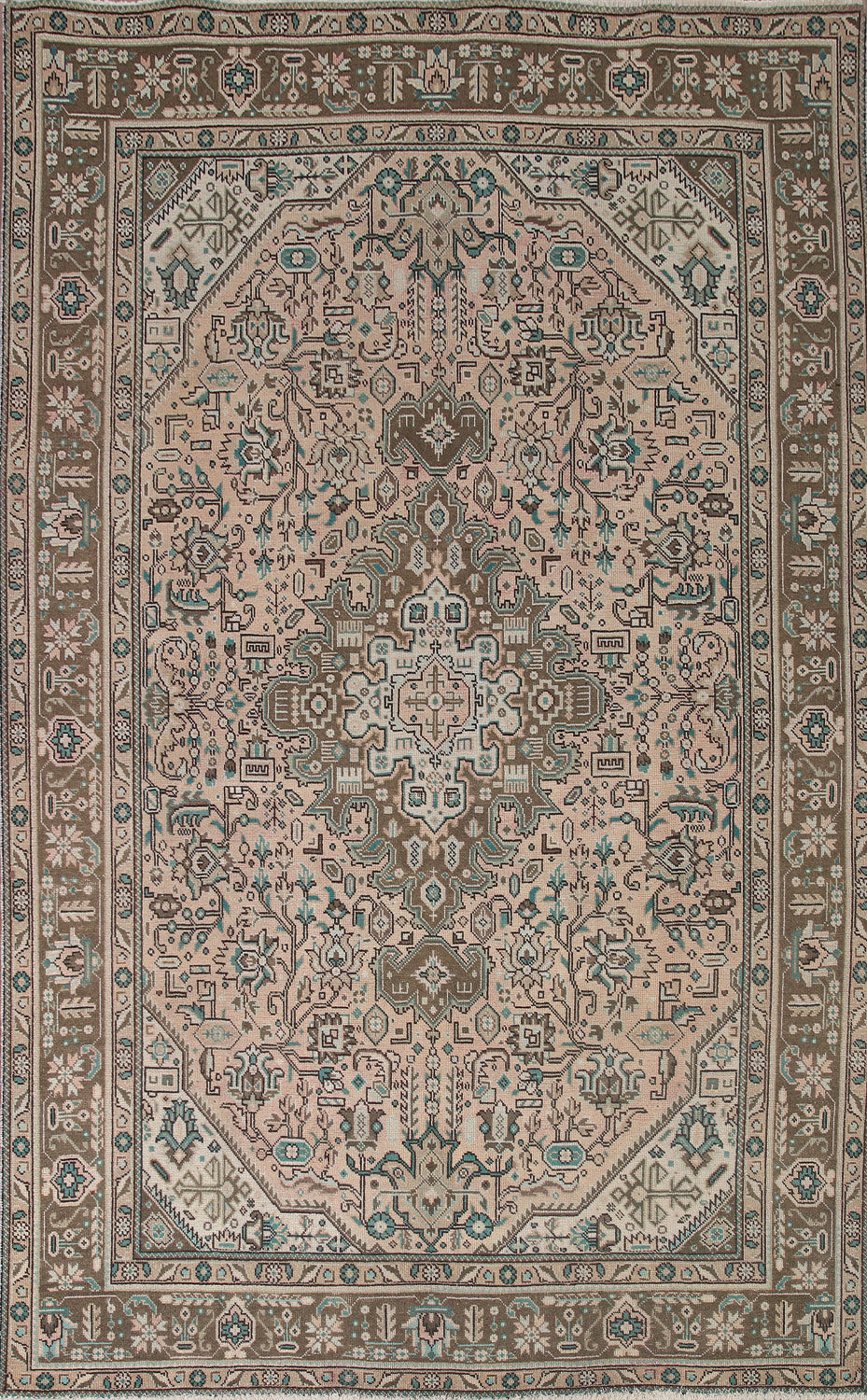 Geometric Tabriz Persian Area Rug 6x9