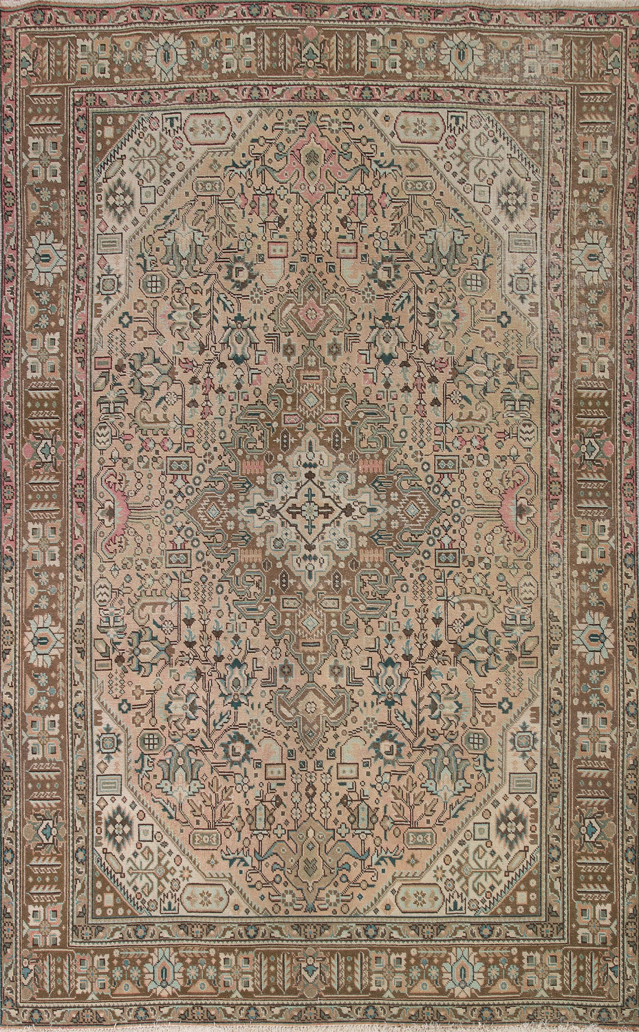 Geometric Tabriz Persian Area Rug 6x10