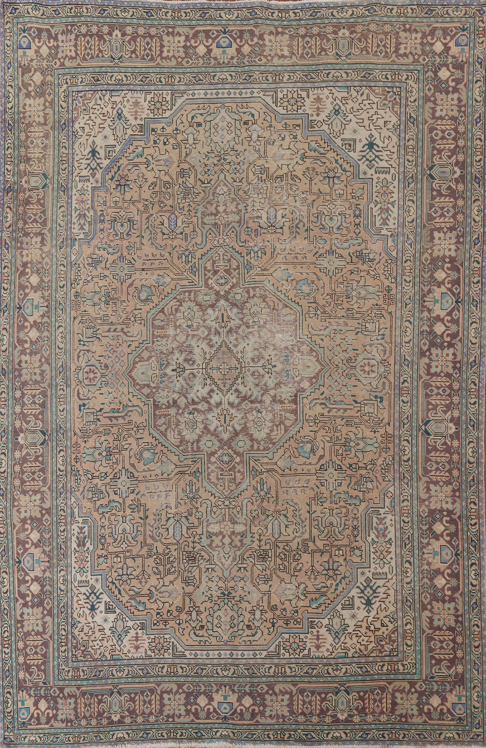 Distressed Tabriz Persian Area Rug 8x11