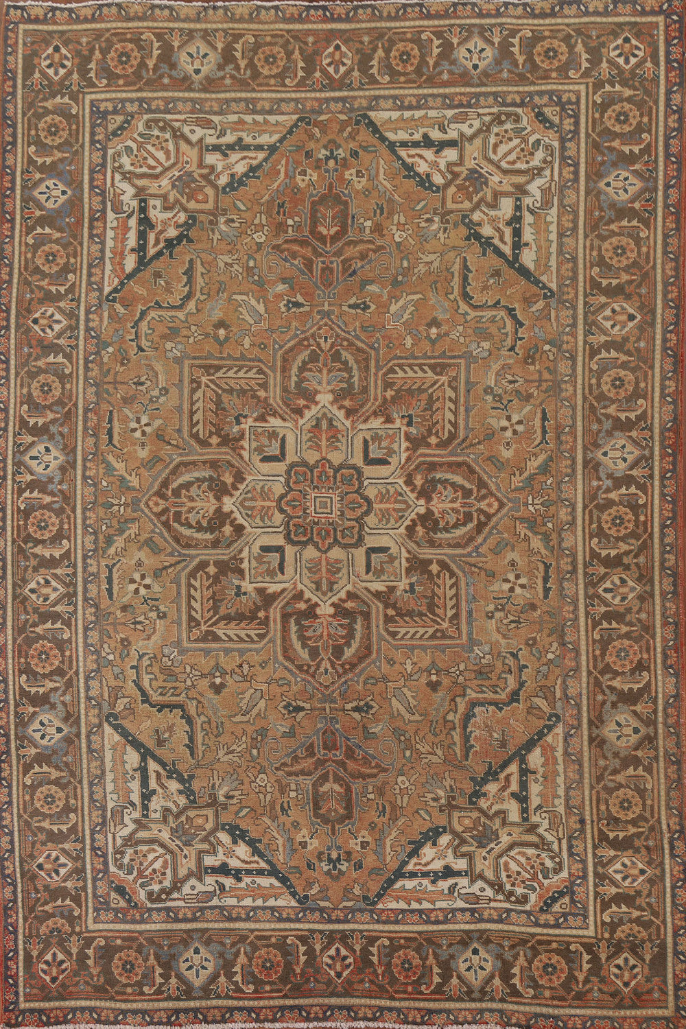 Geometric Heriz Persian Area Rug 7x10