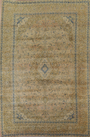 Distressed Kashan Persian Area Rug 10x13