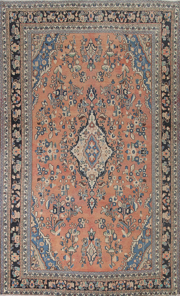 Vintage Hamedan Persian Area Rug 8x12