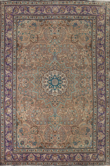 Vintage Tabriz Persian Area Rug 9x11