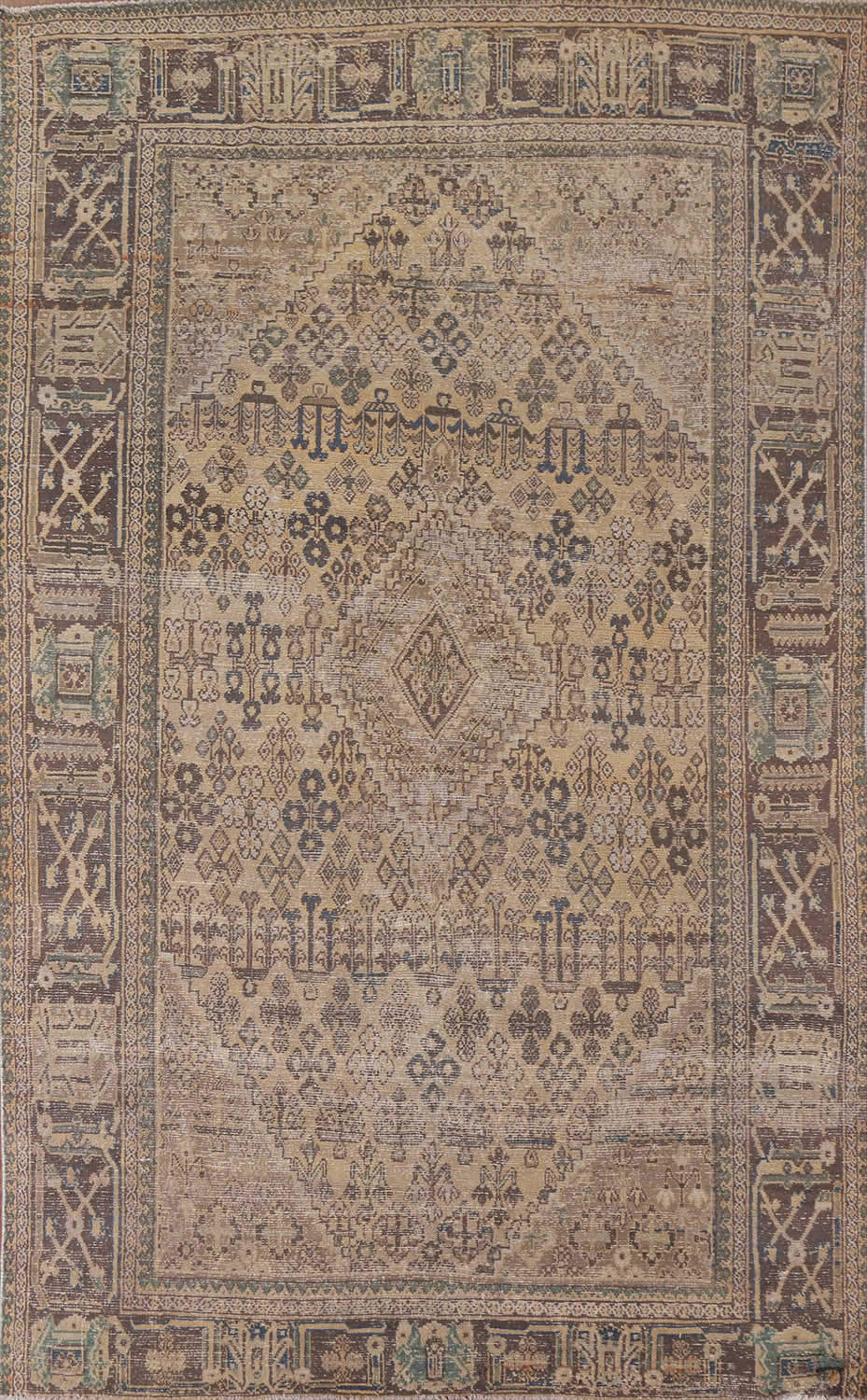 Geometric Joshaghan Persian Area Rug 7x10